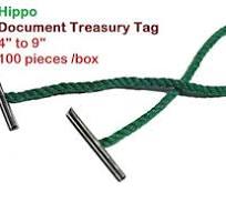 6 Inch Short Length Metal End Green Cord Treasury Tag - Pack of 200 Highly  Durable Fastening or Binding Filing Instrument Ideal for Home, School, ...