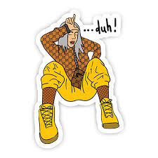 Download and use billie eilish whatsapp stickers thanks to telegram Billie Eilish Sticker