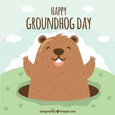 Illustrated Happy Groundhog Groundhog Day Groundhog Happy Groundhog Day