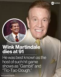 Wink Martindale, the genial host of such hit game shows as “Gambit” and  “Tic-Tac-Dough” who also did one of the first recorded television  interviews with a young Elvis Presley, has died. He