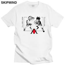 Inspired by the hit anime hunter x hunter , this long sleeve tee features the two best friends, gon and killua, on the back in a checkered frame graphic. Hunter X Hunter Killua Gon T Shirt Hxh T Shirt Gon Freecss Killua Zoldyck Animation Art Characters Fundetfunval Collectibles