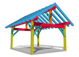 14x18 King Post Timber Frame Hq Timber Frame Plans Timber Frame Timber Frame Construction