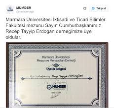 A) noter onaylı diploma sureti: 1982 De Kurulan Universiteden 1981 De Mezun Olan Erdogan Simdi De Mezunlar Dernegine Uye Oldu Sol Haber