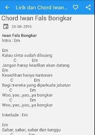 More images for chord lagu iwan fals bongkar » Lirik Chord Iwan Fals Mania Fur Android Apk Herunterladen