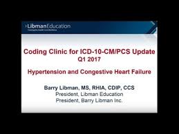 Icd 10 Coding Clinic Update Q1 2017 Hypertension And Congestive Heart Failure Youtube