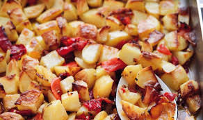 Pommes De Terre Au Poivron Au Four Recettes Mag Recette Poivrons Au Four Creme Fraiche Recette Pomme De Terre