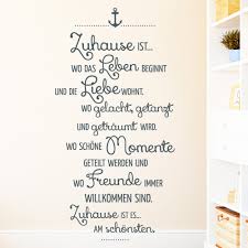 Zu diesem zweck werden jetzt passende formulierungen für alle menschen vorgestellt, die ein neues heim beziehen. Spruch Zuhause Ist Mit Anker Wandtattoo