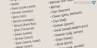 Populer 100 Kurtce Isim