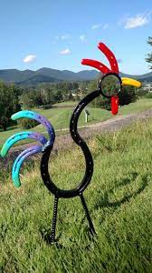 Metal Rooster Yard Art Horseshoe Rooster Metal Rooster Garden Art Welding Art Projects Scrap Metal Art Metal Art Sculpture