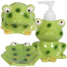 So especially kids bathroom will be very environmental friendly with the theme of frog. Kids Jungle Friends Stoneware Bathroom Accessories Frog Amazon In Home Kitchen