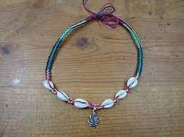 Rasta Cowrie Pot Leaf Hemp Necklace Choker 16 20 Handmade In South Carolina 15 Off Many Items During November O Surfer Necklace Hippy Choker Hemp Jewelry