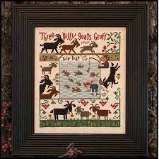 Just click the image to get a higher resolution version. Cardstock Printing Prairie Schooler Three Billy Goats Gruff Etsy Cross Stitch Patterns Cross Stitch Cross Stitch Samplers