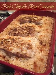 Slow cooker bone in pork chops: Pork Chop Rice Casserole The Cookin Chicks