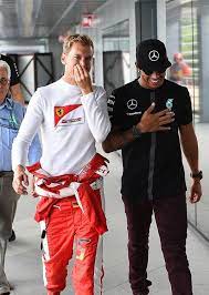 Sebastian Vettel And Lewis Hamilton The Bromance Between These Two This Season Amg Petronas Mercedes Amg One Team