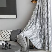 Adding some classical to home decoration with this black and white living room curtain. Qoo10 Sale Modern Grey Geometric Blackout Curtains For Living Room Printed D Furniture Deco