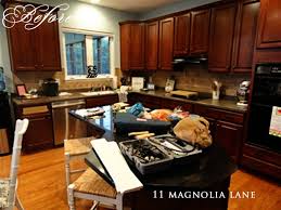 Lovely grand cherry cabinets with wood floors cherry kitchen. Kitchen Redo Reveal From Darkness To Light 11 Magnolia Lane