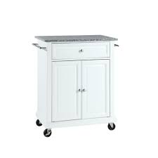 crosley rolling white kitchen cart with
