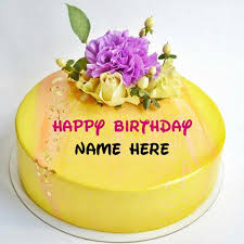 Birthday Wishes With Name On Cake Pineapple Birthday Name Cake With Flower On It Happy Birthday Wishes Name Cake For Wife Crea Happy Birthday Cakes Birthday Wishes For Wife Birthday Wishes Cake