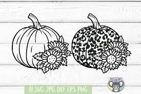 Download Pumpkin Svg Halloween Svg Sunflower Leopard Cut File 865387 Cut Files Design Bundles