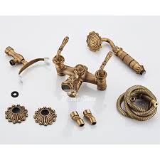 Bathe your bath in beauty with whirlpool faucets, available in a variety of distinguished designs. Wall Mount Roman Tub Faucet Clawfoot Antique Brass Gold Bathroom