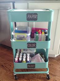 Kids Craft Organization Cart Kitchen Cart From Ikea Chalkboard Labels From Martha Stewart Sold At Staples Speelkamer Ideeen Speelkamer Spelkamer