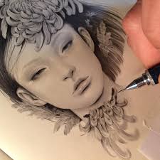 Time After Time Ozabu Perfectly Achieves The Feeling Of A Soft Three Dimensional Being That You Can Reach Out And T Drawings Realistic Drawings Cool Drawings