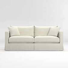 They are either made of separate pieces of flexible fabric that completely encase the base of the couch and cushions, or they comprise thick pads of material that simply drape over the seat and stay. Willow Sofa Seating With Removable Covers Crate And Barrel