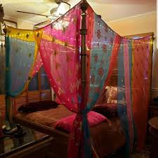 Shabby Chic Curtain Bed Canopy Wedding Bohemian Hippy Vtg Etsy In 2020 Boho Curtains Shabby Chic Wedding Decor Shabby Chic Curtains