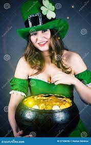 Leprechaun Gold Hiding between Her Breasts Stock Image - Image of money,  sprite: 37108235