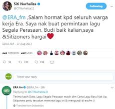 Simetrisiti 'segala perasaan' single lagu terbaru dato' siti nurhaliza dan lagu ini akan ada di album simetrisiti yang akan edar bulan mei 2017 nanti. Era Fm Kenapa Tak Mainkan Lagu Siti Nurhaliza Hiburan Mstar
