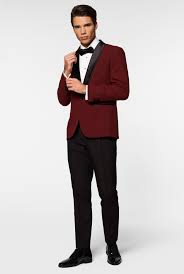 Black And Maroon Tuxedo Red Tuxedo Hot Burgundy From Opposuits 4 Colors Available Hot Burgundy Pearly White Jet Set Black Midnight Suits For Guys Black Dress Shirt Men Red Tuxedo