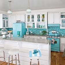 White And Turquoise Kitchen Turquoise Kitchen Decor Turquoise Kitchen Beach House Kitchens