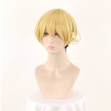 Iwatobi swim club, haikyuu !!kuroko no basketball,prince of stride. Anime Tokyo Revengers Chifuyu Matsuno Cosplay Wig Blonde Mix Black Short Wig For Men Women Halloween Party Costume Props Wig Cap Hot Promo 5bdf Goteborgsaventyrscenter