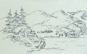 Pocket Sketchbook 2 5 X4 Landscape Drawing Michel Reynolds Clubtuesday Drawing Exercises Drawing Scenery Landscape Drawings Simple Line Drawings