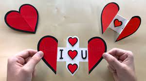 Herz ❤ geschenke selber machen. Pop Up Karte Basteln Mit Papier Herz Geschenke Selber Machen Bastelideen Muttertag Geburtstag Youtube