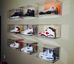 And our big choice of sizes, including shelves you can cut to the exact length you need, means you can find a shelf to match almost any space. Floating Wall Shelves For Shoes Sneaker Displays Sneakerhead Room Shoe Boxes On Wall