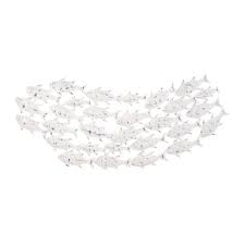 White Metal Fish Wall Art 122x54 Frejus Maisons Du Monde