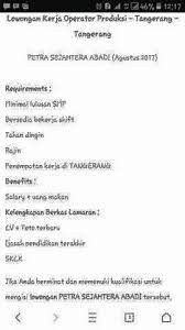 We did not find results for: Info Lowongan Kerja Md Spg Spb Tl Event Reguler Sejabodetabek Berichten Facebook