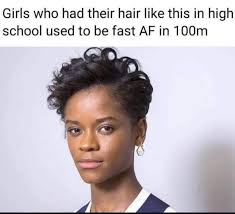 I actually went to High school Tanya Lawrence, a Gold Medalist in the 2004  4x4. And she had this hairstyle. #northmiamibeach #chargers #4life