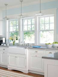wall of windows above kitchen sink