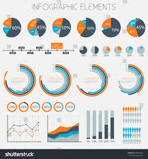 infographic elements set data analysis charts stock vector