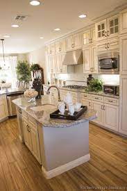 Antique white cabinets give any kitchen farmhouse vibes—even a modern one. Pictures Of Kitchens Traditional Off White Antique Kitchens Kitchen 3 Antique White Kitchen Antique White Kitchen Cabinets Simple Kitchen Remodel
