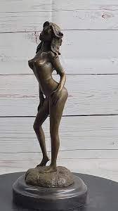 Handcrafted bronze sculpture SALE Provocative A W Walking Woman Eroti