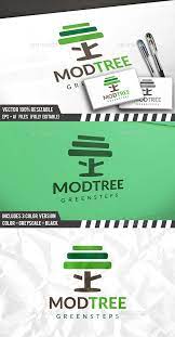 Tree Steps Logo Tree Logo Design Oak Tree Logo Design Green Logo Design