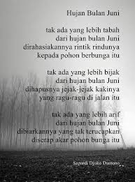 Kata Kata Bermakna Konotasi Dalam Puisi Hujan Bulan Juni