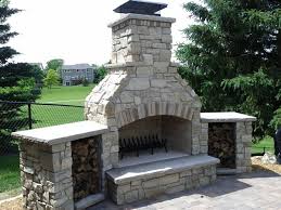 Outdoor Fireplace With Wood Storage Http Yardscapesinc Com Patios Entertainment Outdoor Wood Burning Fireplace Outdoor Fireplace Kits Outdoor Fireplace