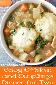 Easy Chicken And Dumplings In 2020 Easy Meals For One Easy Chicken Dinner Recipes Chicken And Dumplings