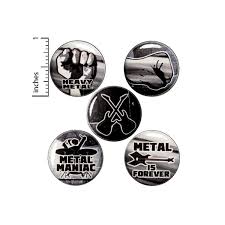Heavy Metal Music Pin Button For Backpack Or Magnet Set Etsy Heavy Metal Music Backpack Pins Heavy Metal