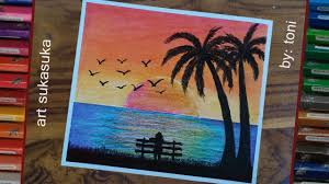 Pigments and different kinds of colors the coloring component is called pigment. Sunset Oil Pastel Drawing Gambar Crayon Step By Step Painting Gambar Pastel Pemandangan