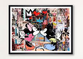 Mickey Mouse Pop Art LOVE Ibiza, Kiss City Downtown, Modern Art, Lifestyle,  Home Decor, Wall Art, Printable Download - Etsy